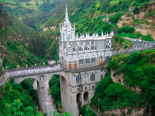 哥伦比亚:Las Lajas大教堂 -- 建筑畅言网