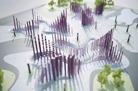 中国湖北襄阳的声波雕塑