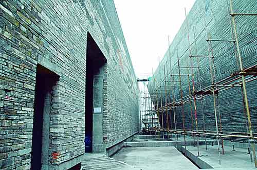 王澍作品 宁波美术馆局部(图片来源:百度)